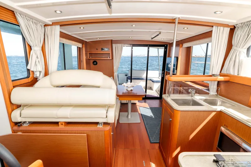 Slide: The Image of Interior of 2019 Beneteau Swift Trawler 44 with ocean view. - 35