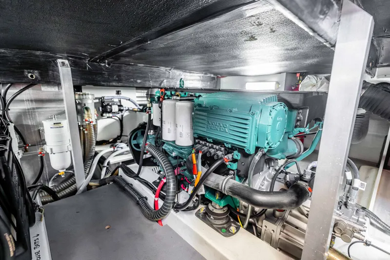 Slide: The Image of Engine room of 2019 Beneteau Swift Trawler 44 with Volvo Penta engine. - 44