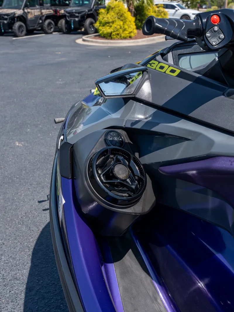 Slide: The Image of Close-up of a 2021 Sea-Doo RXT-X 300 IBR jet ski. - 6