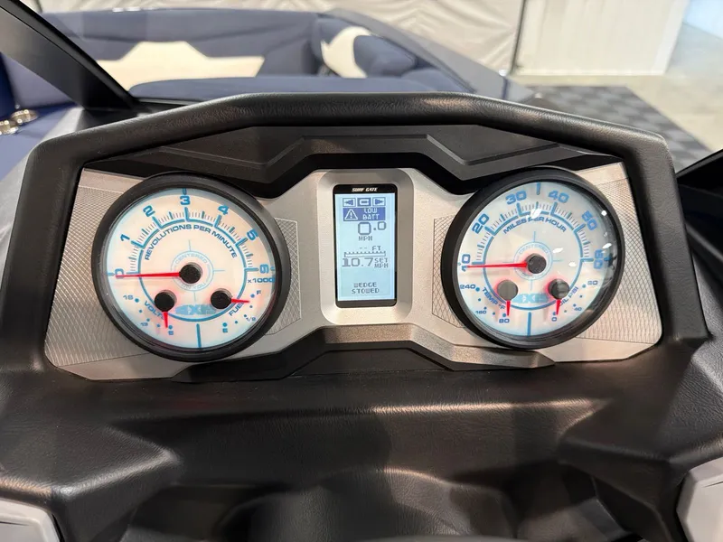 Slide: The Image of Dashboard of 2021 Axis A22 with speedometer and tachometer. - 16