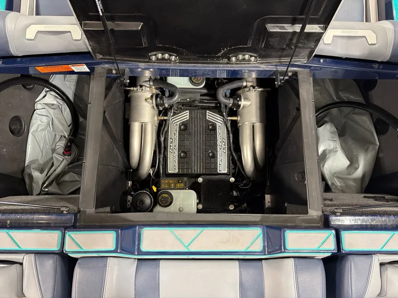 Slide: The Image of Engine compartment of 2023 Malibu 26 LSV with supercharger details. - 20