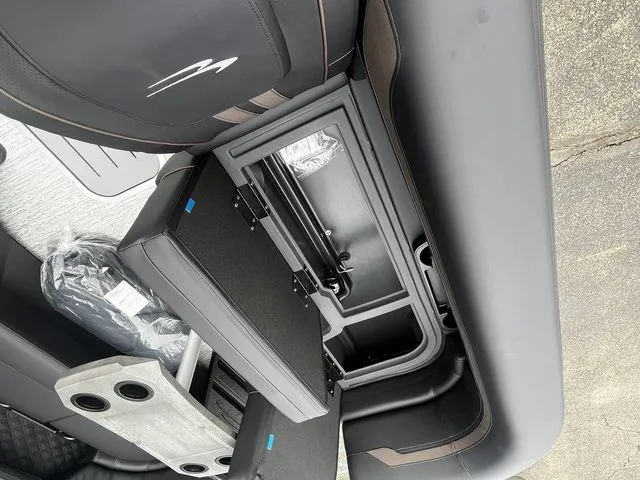 Slide: The Image of Interior of 2026 Bennington 23SSB LUXE with seating and storage. - 15