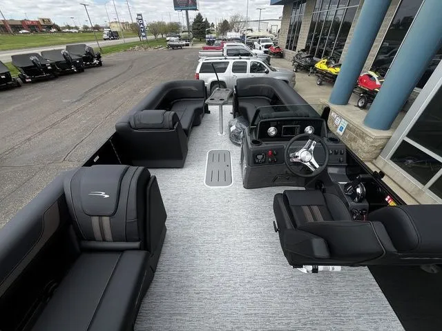Slide: The Image of Interior view of the 2026 Bennington 23SSB LUXE pontoon boat. - 9