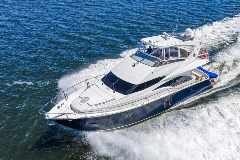 Slide: The Image of Luxury yacht Marquis 59 Markham Edition 2007 cruising on open water. - 45