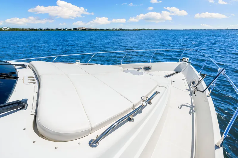 Slide: The Image of Luxury yacht deck of 2007 Marquis 59 Markham Edition on open water. - 57