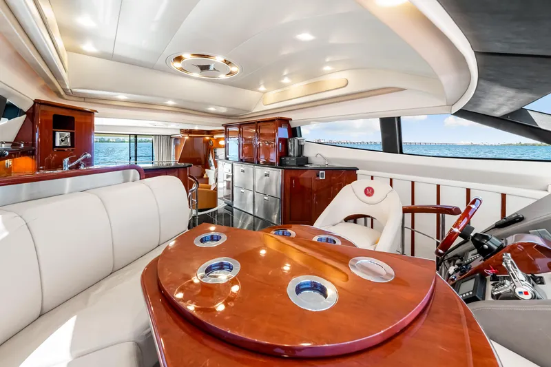Slide: The Image of Luxurious interior of 2007 Marquis 59 Markham Edition yacht with elegant wood finishes. - 88