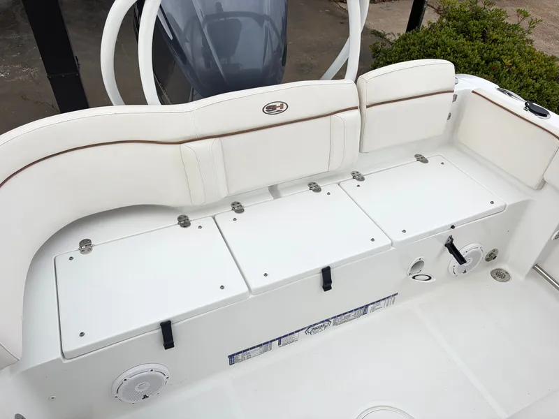 Slide: The Image of Rear seating of Sea Hunt Ultra 239 SE boat, 2021 model. - 8