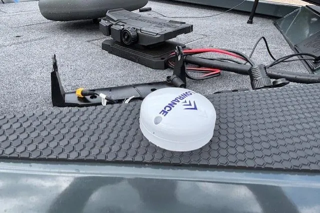 Slide: The Image of 2026 Ranger RT178C boat deck with marine electronics and wiring. - 11