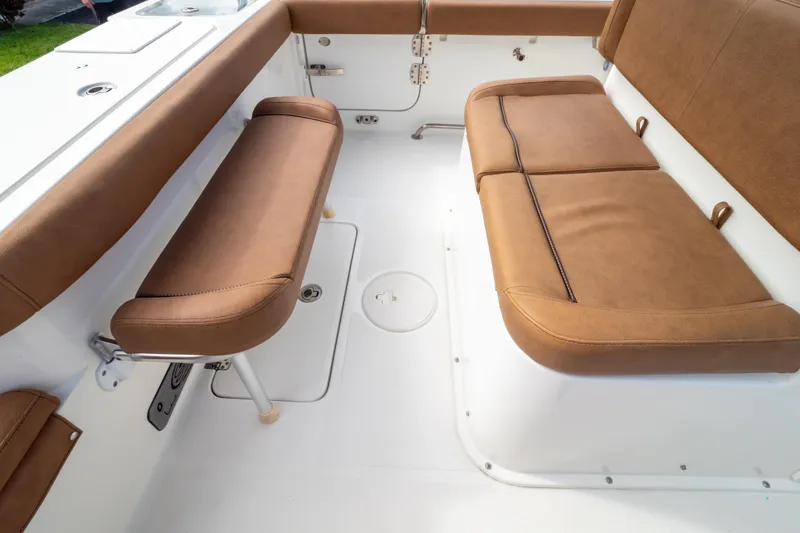 Slide: The Image of Bilge area of 2021 Sea Hunt Gamefish 27 with pumps and wiring. - 107