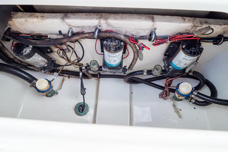 Slide: The Image of 2021 Sea Hunt Gamefish 27 boat interior details with fittings and fixtures. - 109