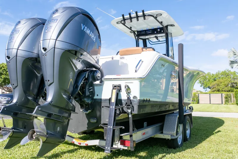 Slide: The Image of Anchor compartment of 2021 Sea Hunt Gamefish 27 Forward Seating boat. - 20