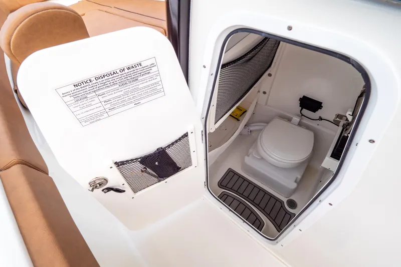 Slide: The Image of Interior storage netting on 2021 Sea Hunt Gamefish 27 Forward Seating boat. - 74