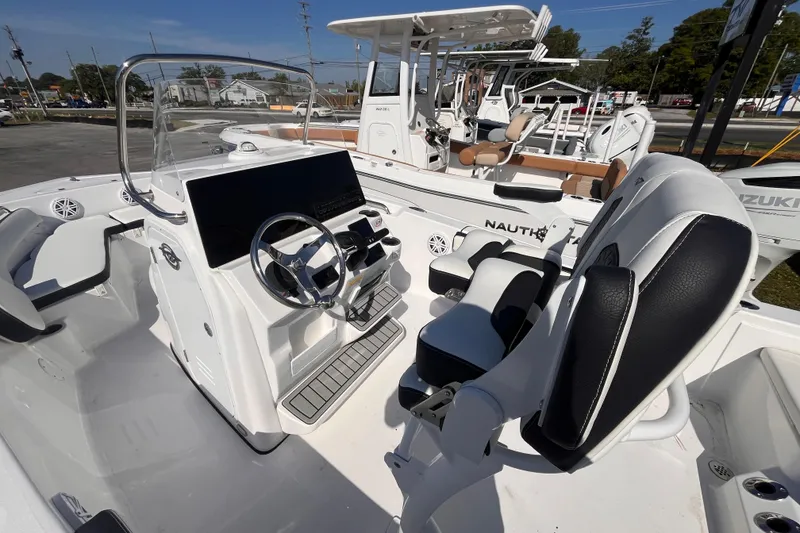 Slide: The Image of Interior view of 2026 Tidewater 198 CC Adventure boat. - 9