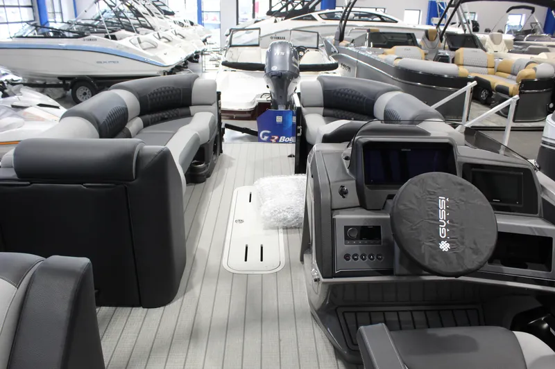 Slide: The Image of Luxurious interior of 2026 Avalon 2585 27-3 Excalibur LTD FL pontoon boat. - 3