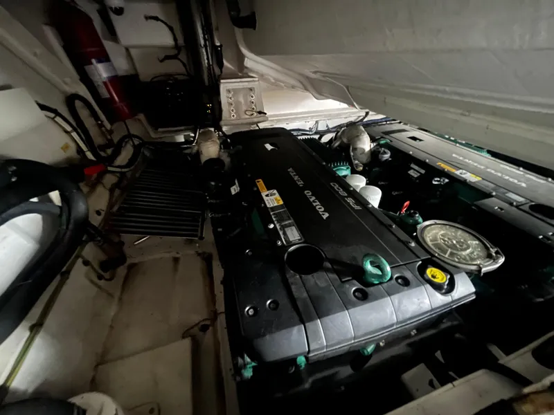 Slide: The Image of Engine room of a 2014 Azimut 55S yacht featuring a Volvo Penta engine. - 39