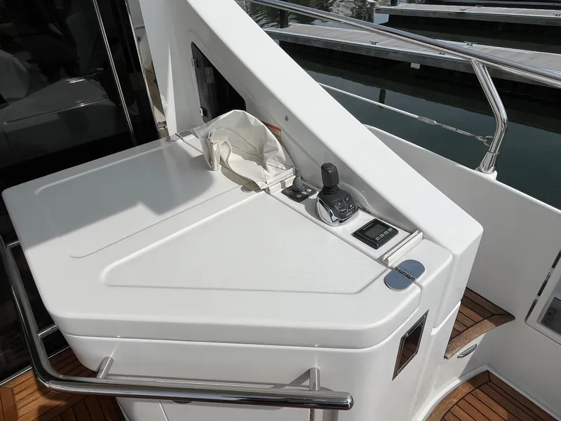 Slide: The Image of 2014 Azimut 55S yacht control panel with sleek design and modern features. - 43