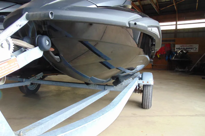 Slide: The Image of 2021 Yamaha WaveRunner FX Cruiser SVHO on a trailer in a garage. - 3