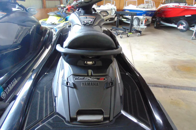 Slide: The Image of 2021 Yamaha WaveRunner FX Cruiser SVHO in a showroom, rear view. - 3