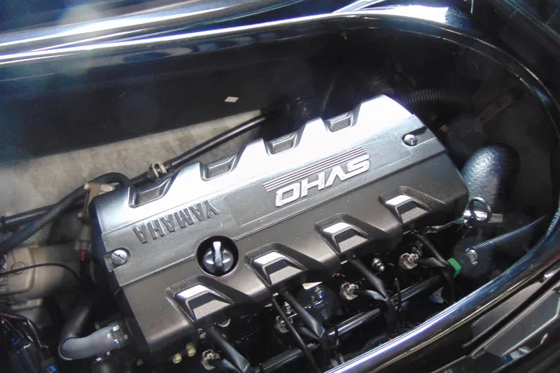 Slide: The Image of 2021 Yamaha WaveRunner FX Cruiser SVHO engine compartment, showcasing powerful SVHO engine components. - 8