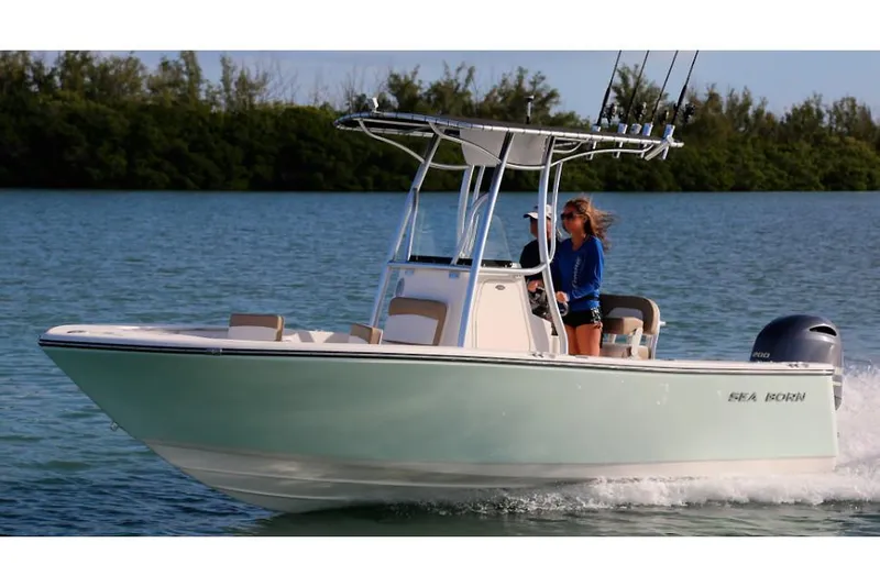 The Image of Manufacturer Provided Image: 2026 Sea Born LX21 Center Console on the water. - 0