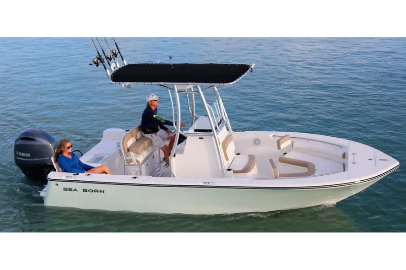 Slide: The Image of Manufacturer Provided Image: 2026 Sea Born LX21 Center Console on calm water. - 2