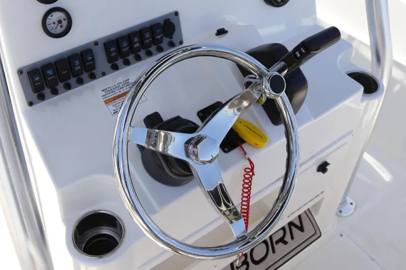 Slide: The Image of Manufacturer Provided Image: Steering console of Sea Born LX21 Center Console 2026. - 6