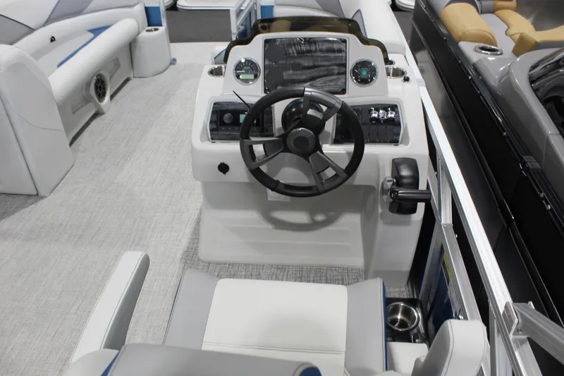 Slide: The Image of Steering console of 2026 Avalon 2385 25 Venture 85 VRB pontoon boat. - 10