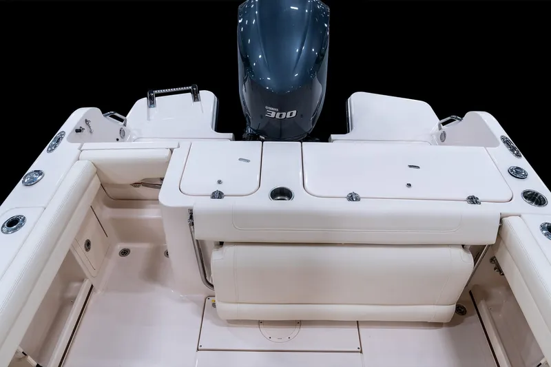 Slide: The Image of 2026 Grady-White Fisherman 236 boat interior with Yamaha 300 engine. - 5