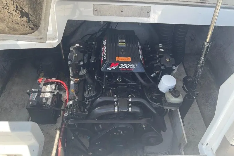 Slide: The Image of Engine compartment of a 2000 Cobalt 226 with Mercury 350 MAG MPI engine. - 17