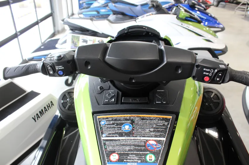 Slide: The Image of 2024 Yamaha WaveRunner FX Cruiser SVHO dashboard and controls in showroom. - 4