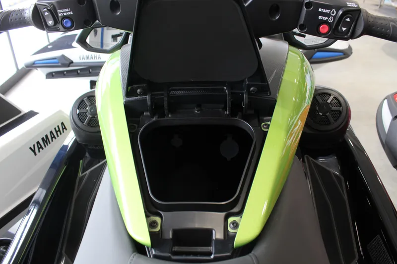 Slide: The Image of 2024 Yamaha WaveRunner FX Cruiser SVHO storage compartment and controls. - 5