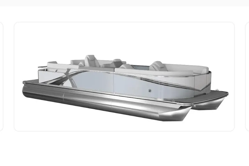 The Image of 2026 Tahoe Pontoon LTZ Quad Lounge Shift, sleek design, luxurious seating, modern pontoon boat. - 1