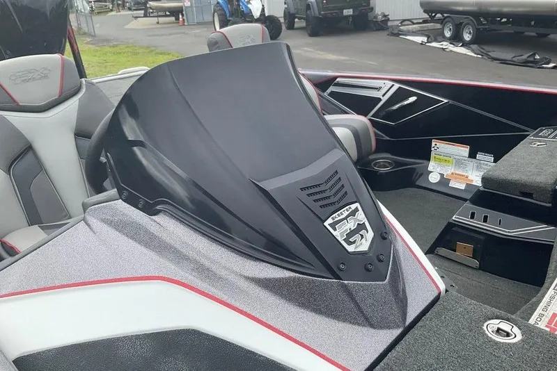 Slide: The Image of 2017 Skeeter FX21 LE boat interior with sleek design and modern dashboard. - 32