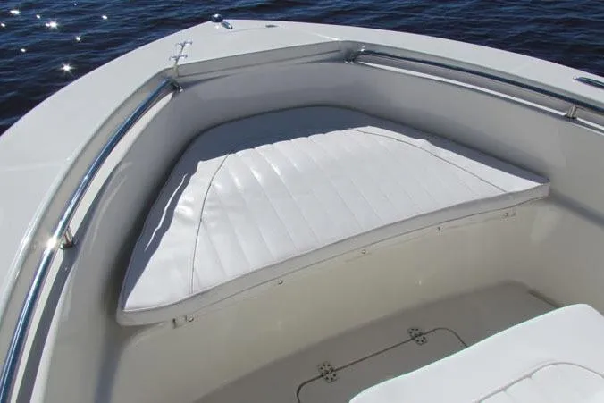 Slide: The Image of Manufacturer Provided Image: 2025 Bulls Bay 230 Center Console boat with white cushioned seating. - 3