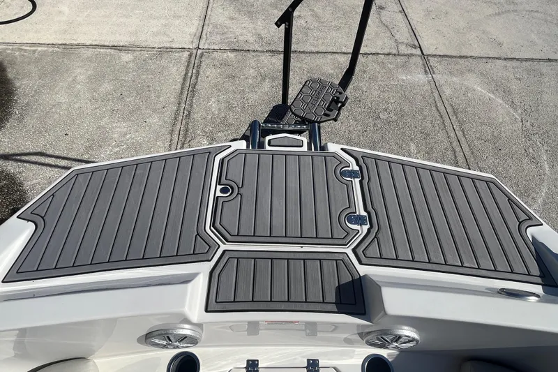 Slide: The Image of 2025 Starcraft SVX 171 OB boat deck with gray non-slip surface. - 3