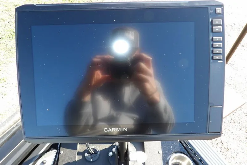 Slide: The Image of Garmin display on 2026 Lund 2075 Pro-V Bass XS boat dashboard. - 42