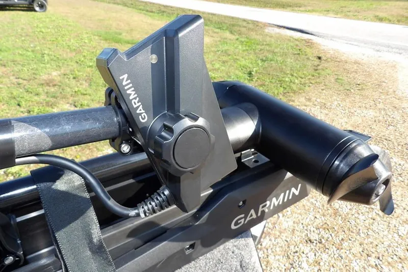 Slide: The Image of Garmin device mounted on 2026 Lund 2075 Pro-V Bass XS boat. - 44