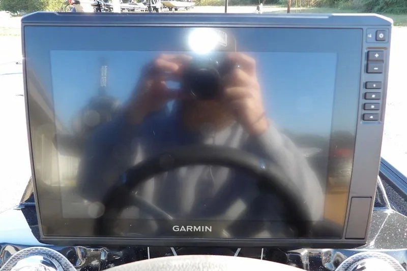 Slide: The Image of Garmin display on 2026 Lund 2075 Pro-V Bass XS boat dashboard. - 49