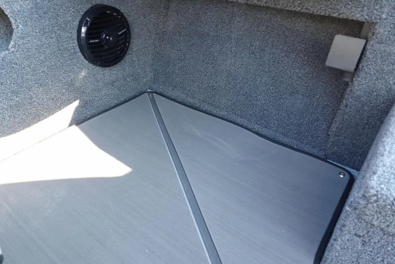 Slide: The Image of Interior of 2026 Lund 2075 Pro-V Bass XS boat with speaker detail. - 70