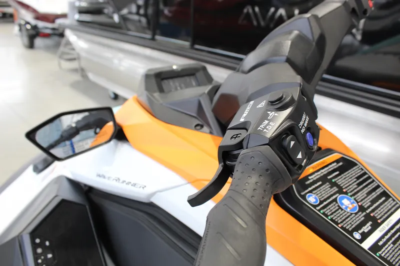 Slide: The Image of 2026 Yamaha WaveRunner JetBlaster LTD handlebar controls and dashboard close-up. - 3