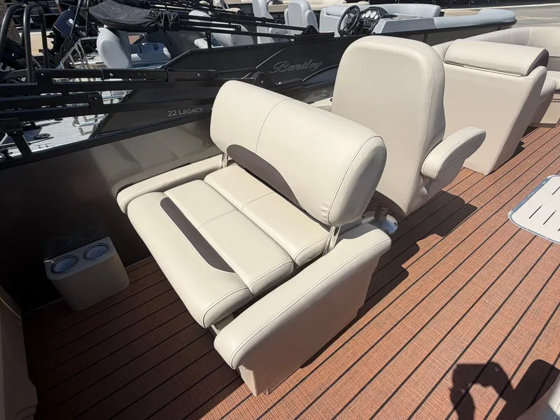 Slide: The Image of Bentley Pontoons Legacy Quad Swing Back 223 2026 - 3