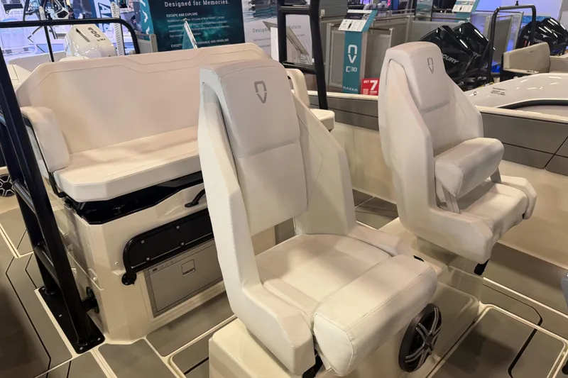 Slide: The Image of Luxury seating on 2027 Navan T30 boat, showcasing modern design and comfort. - 11