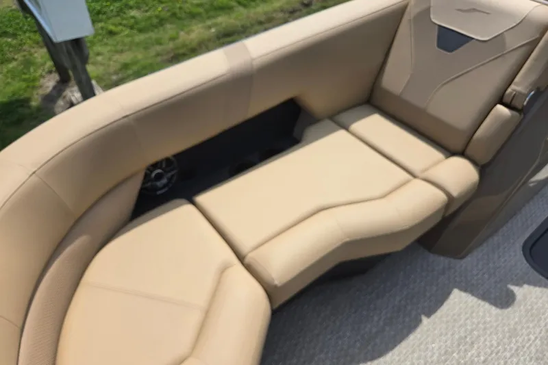 Slide: The Image of Luxurious beige seating in 2026 Evotti 523QL boat, showcasing modern design and comfort. - 11