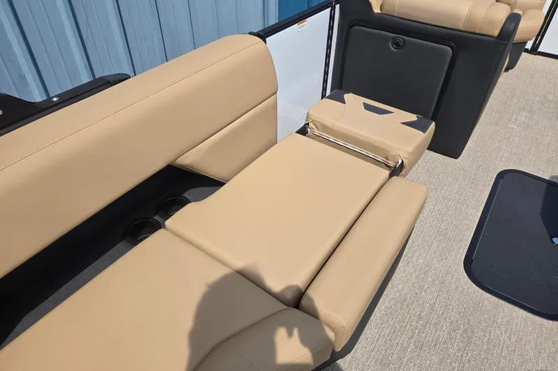 Slide: The Image of Luxurious beige seating on 2026 Evotti 523QL boat, featuring comfortable design and modern aesthetics. - 31