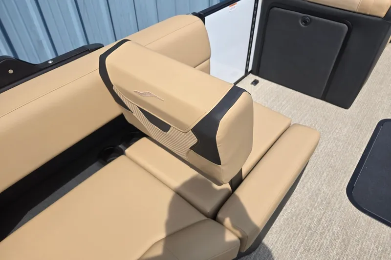 Slide: The Image of Beige leather seating in 2026 Evotti 523QL boat interior, featuring modern design and comfort. - 33