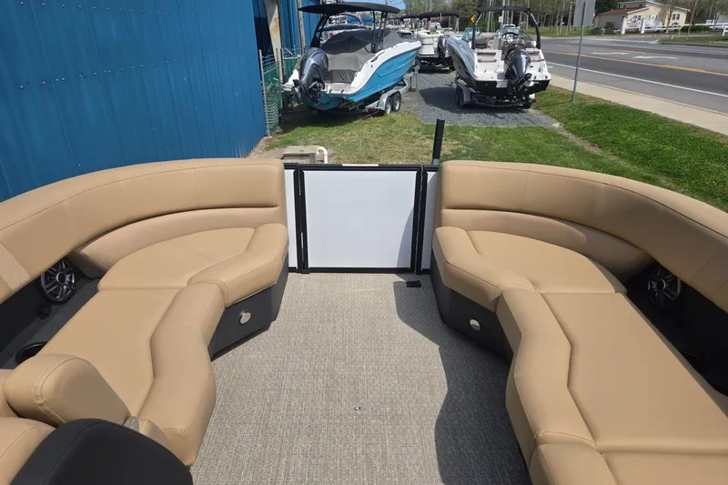 Slide: The Image of Luxurious seating on 2026 Evotti 523QL boat, showcasing spacious interior design. - 37