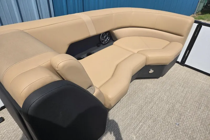 Slide: The Image of Luxurious beige seating on 2026 Evotti 523QL boat, featuring modern design and comfort. - 39