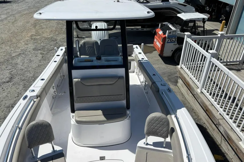 Slide: The Image of 2025 Sportsman Heritage 231 Center Console boat with seating and console view. - 20