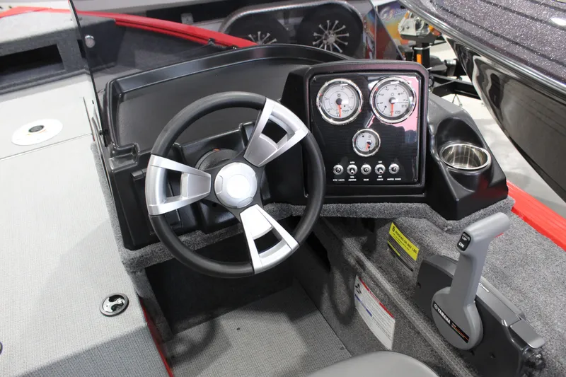 Slide: The Image of Steering console of 2026 G3 Angler V178 C boat with gauges and controls. - 6