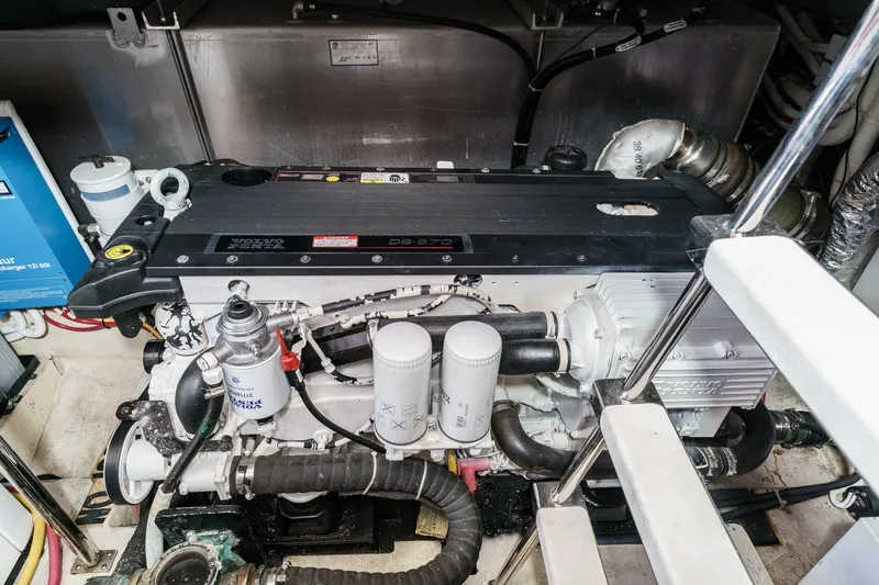Slide: The Image of Engine room of 2007 Carver 43 Motor Yacht with Volvo Penta engine. - 59